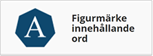 Figurmärke med ord