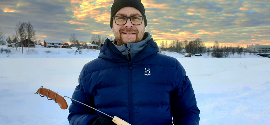 Stefan Lundberg med Träskpinnen.