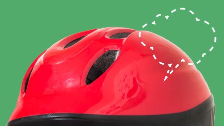 Helmet with thought bubble