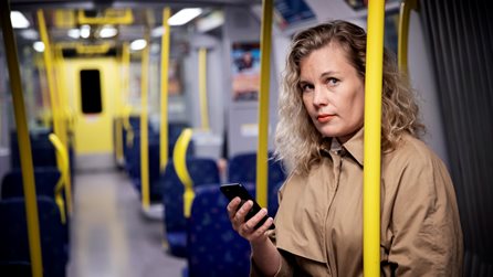 Passenger in the subway